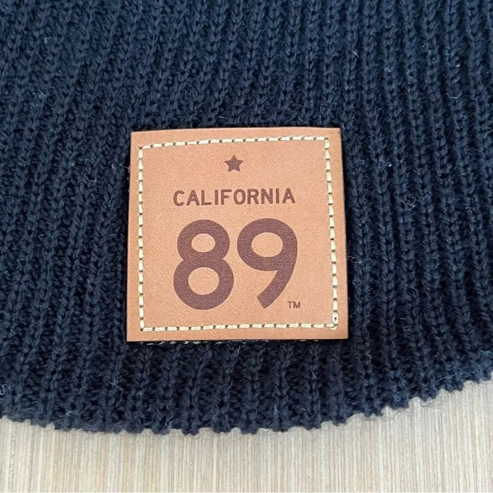 California 89 Black Knit Beanie